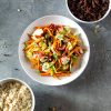 Piatto equilibrato - Insalata di polipo con verdure e olive nere