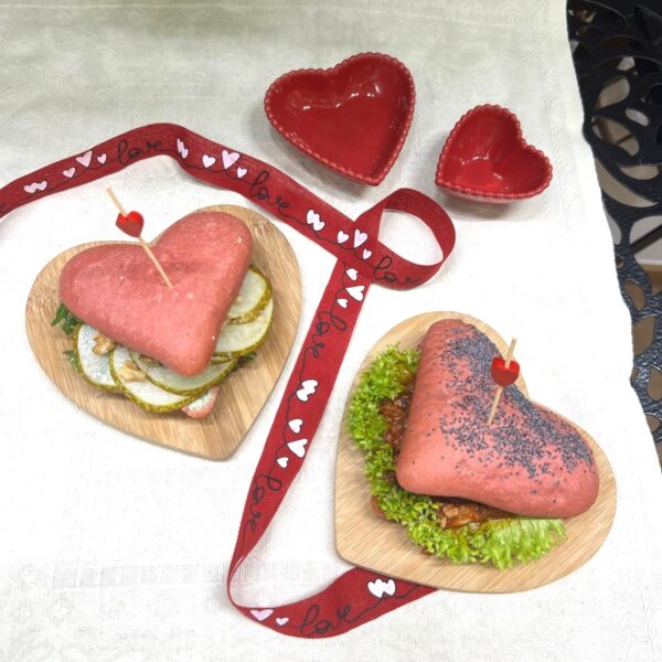 PANINI FARCITI A FORMA DI CUORE- SET 2 PEZZI