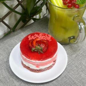 Cheese cake alla fragola Veg - monoporzione
